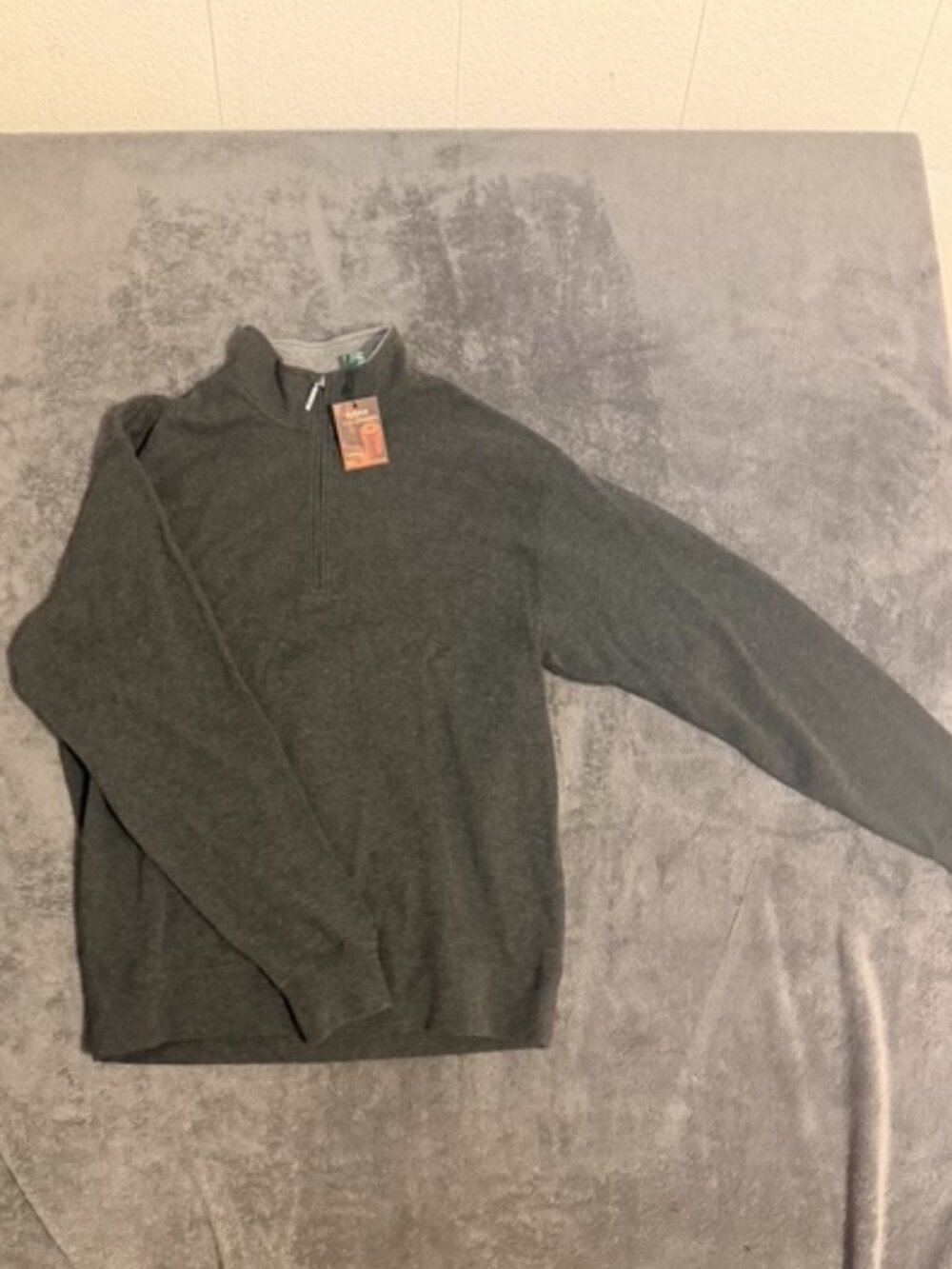 Orvis Quarter Zip Fleece Pullover Mens M Charcoal New With Tags